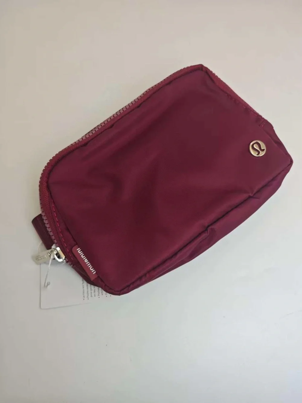 lululemon Wine Red Zip Pouch